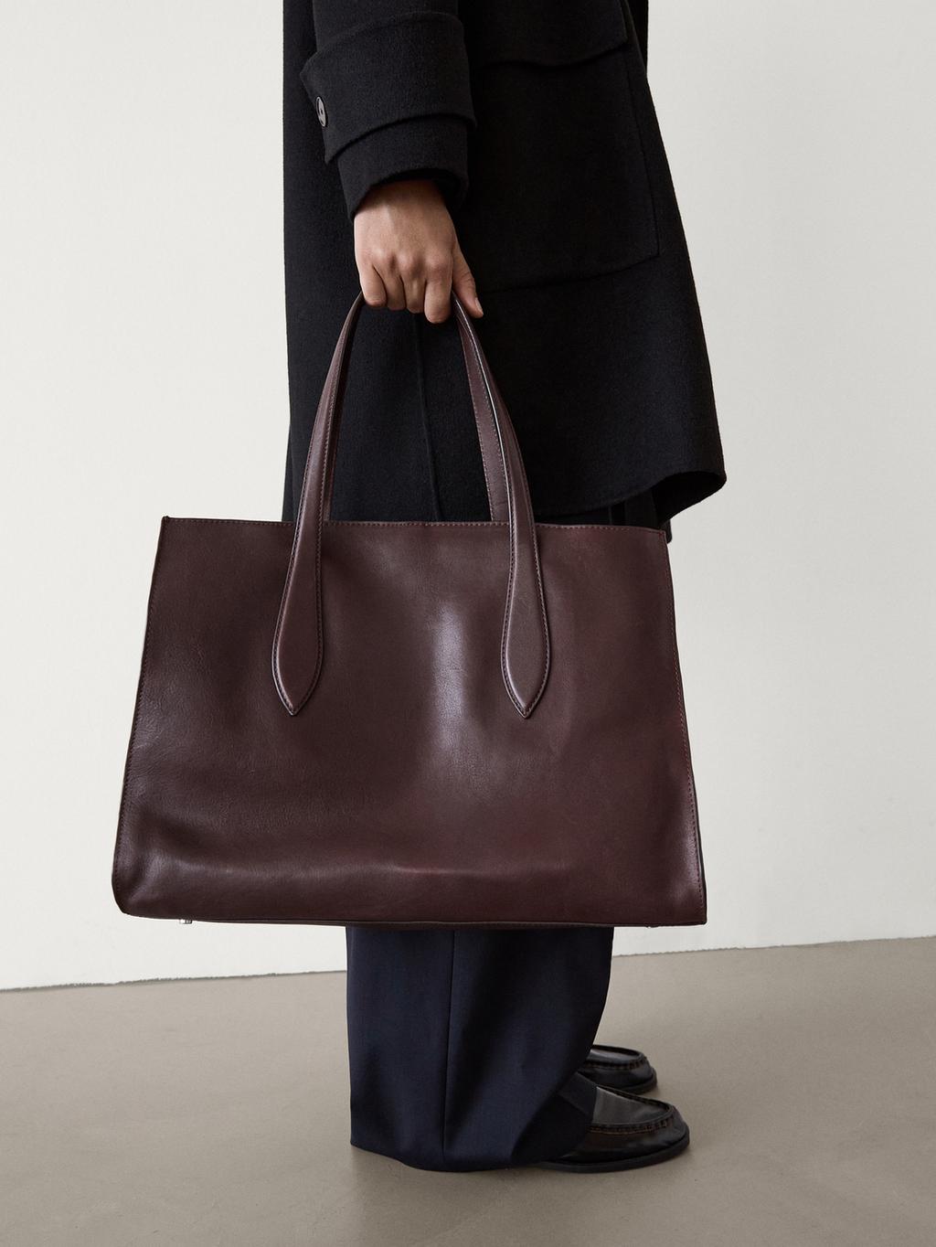 Maxi nappa leather MD ICON tote bag