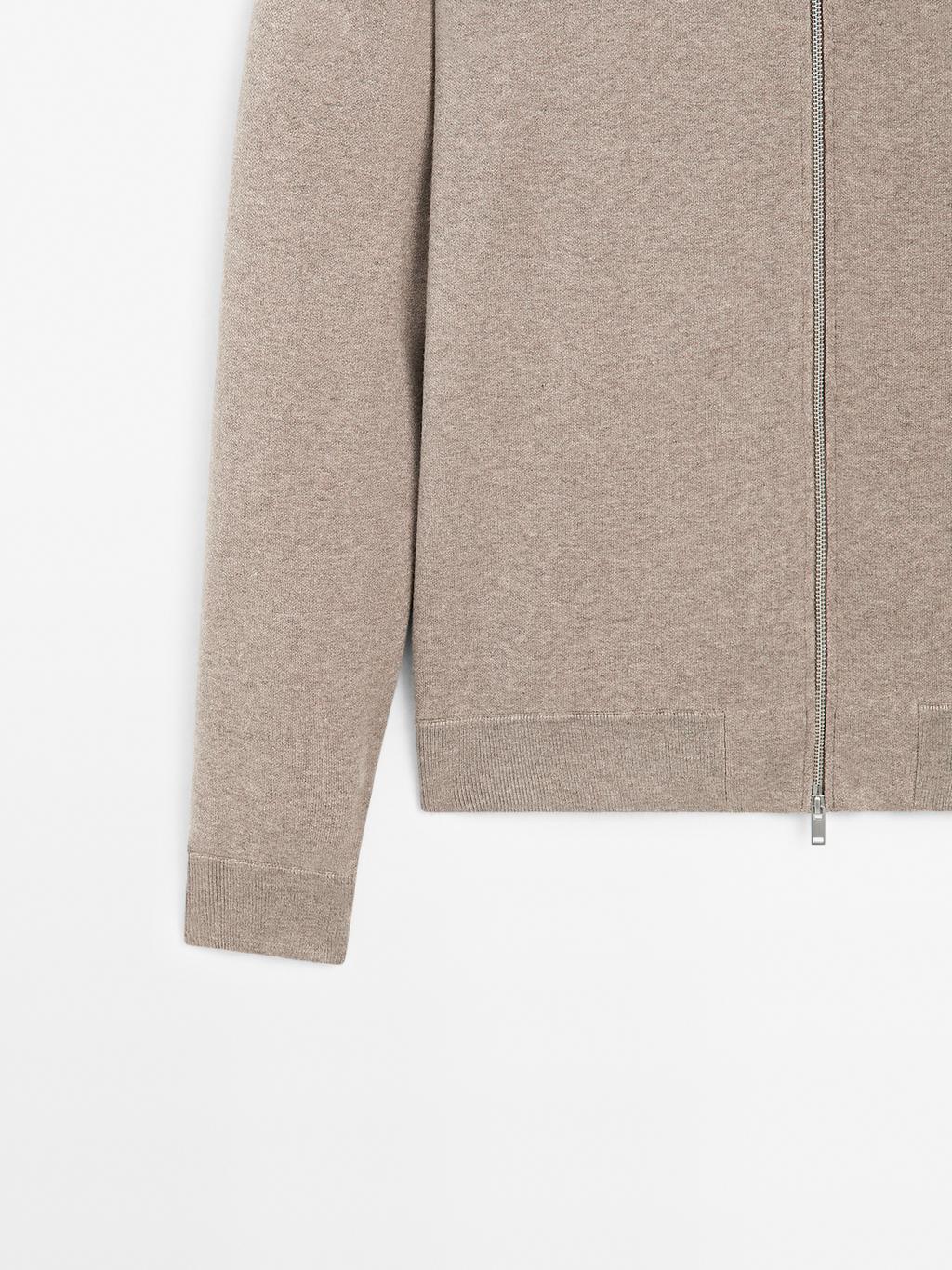 Bomber-style knit cardigan