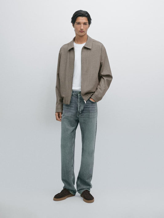 100% wool houndstooth jacket