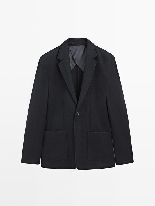 Wool blend blazer