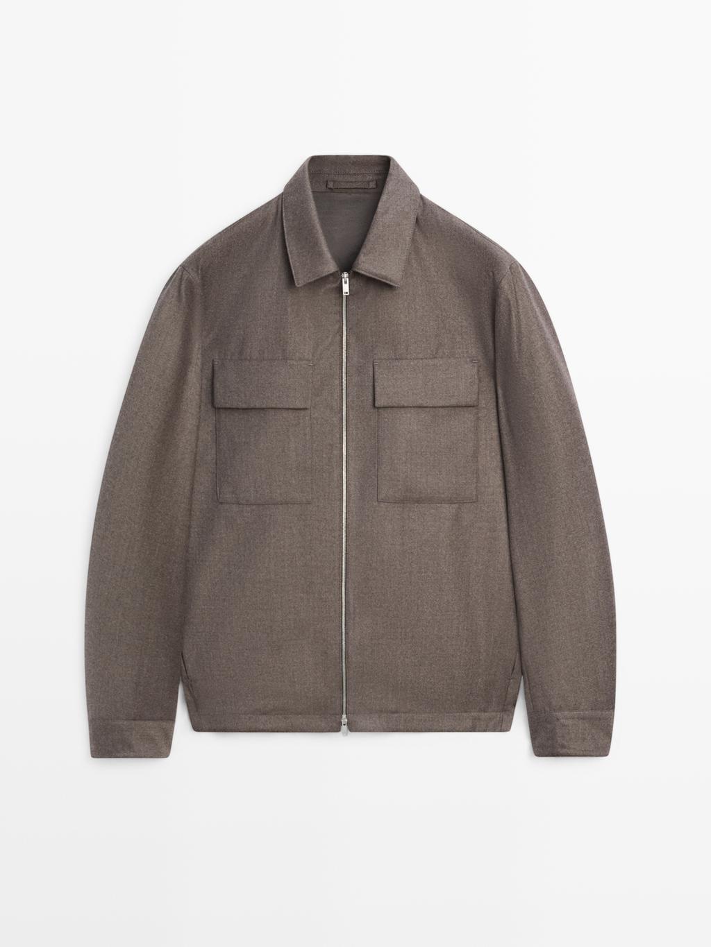 100% wool flannel jacket