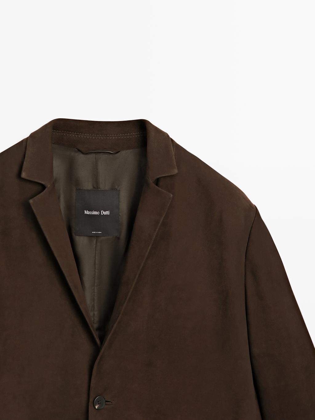 Nubuck leather blazer