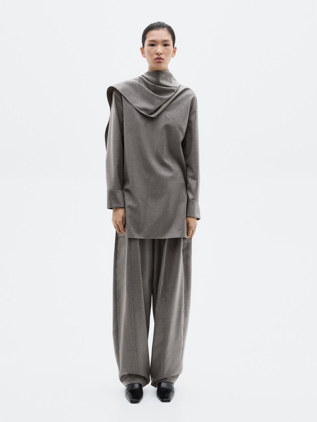 Blouse with tie neck - LIMITED