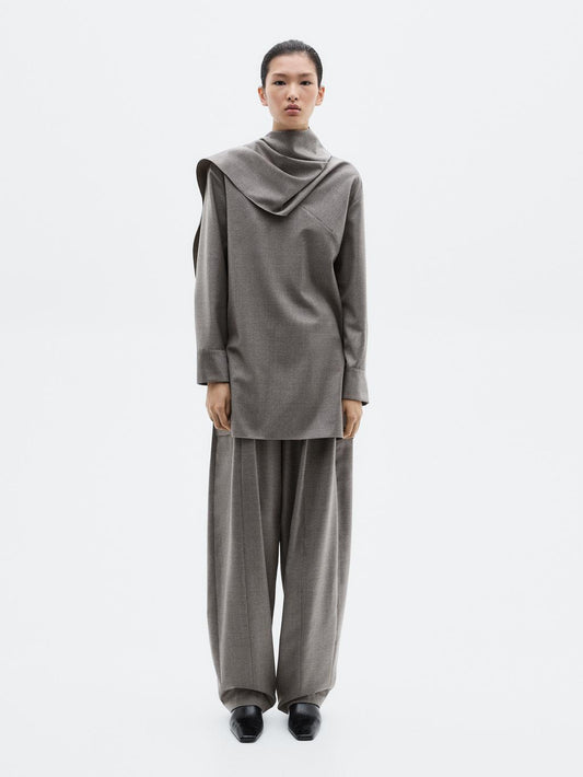 Blouse with tie neck - LIMITED