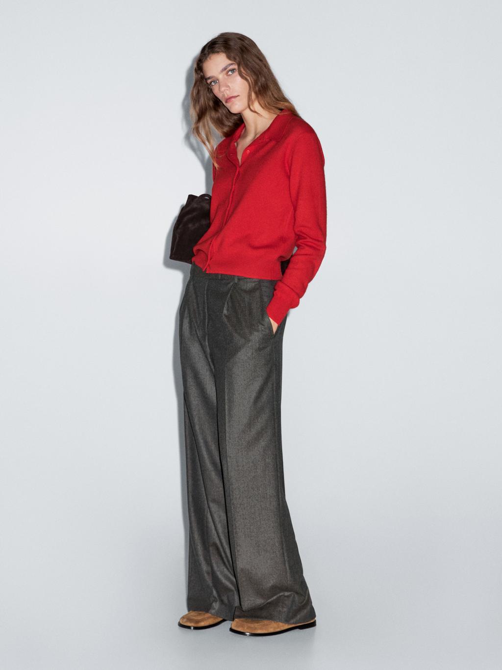 100% wool knit cardigan