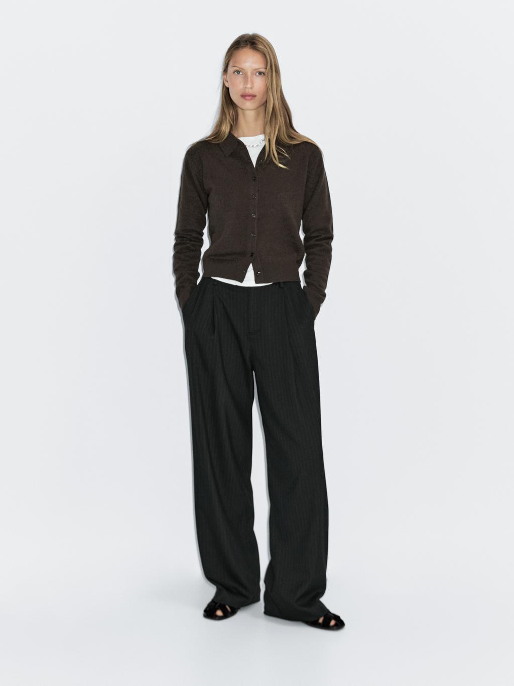 100% wool knit cardigan