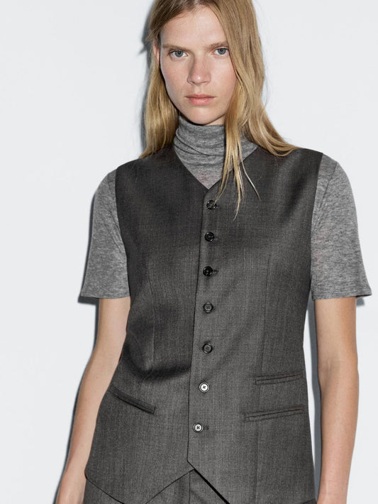 100% wool suit waistcoat