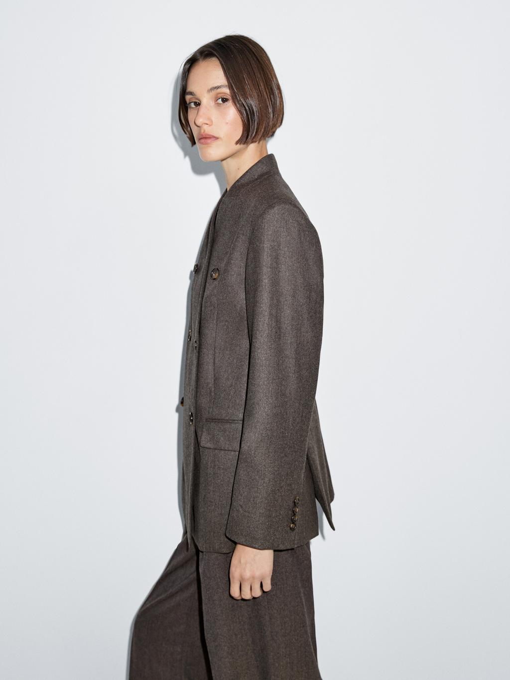 100% wool melange suit blazer