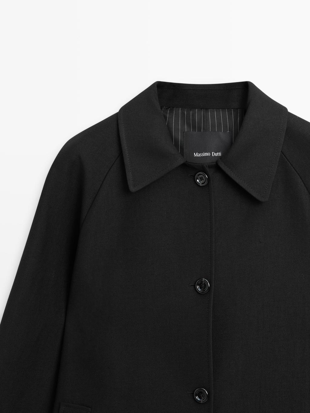 Long wool blend coat