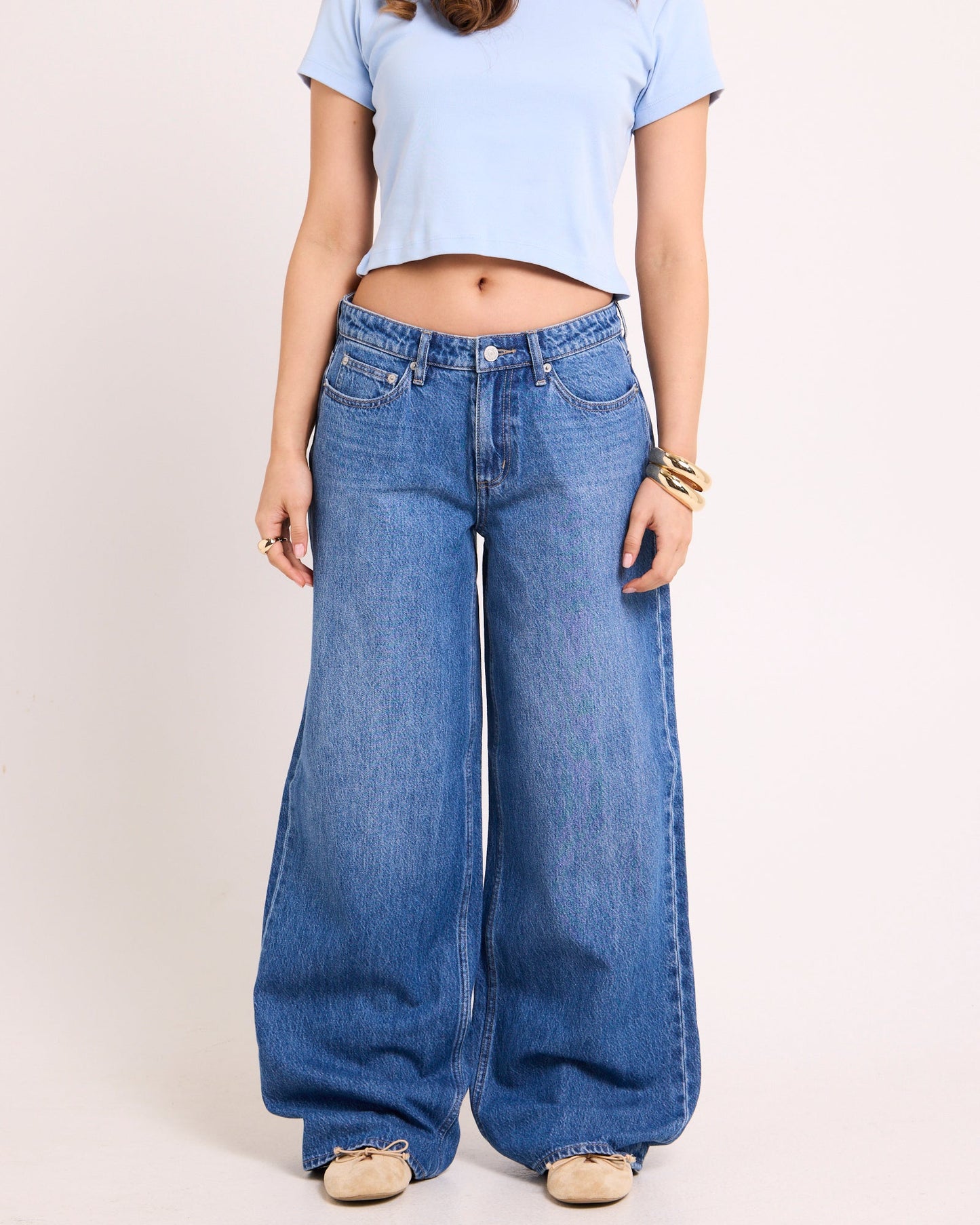 Low Slouch Relaxed Denim Jeans Serotonin Blue