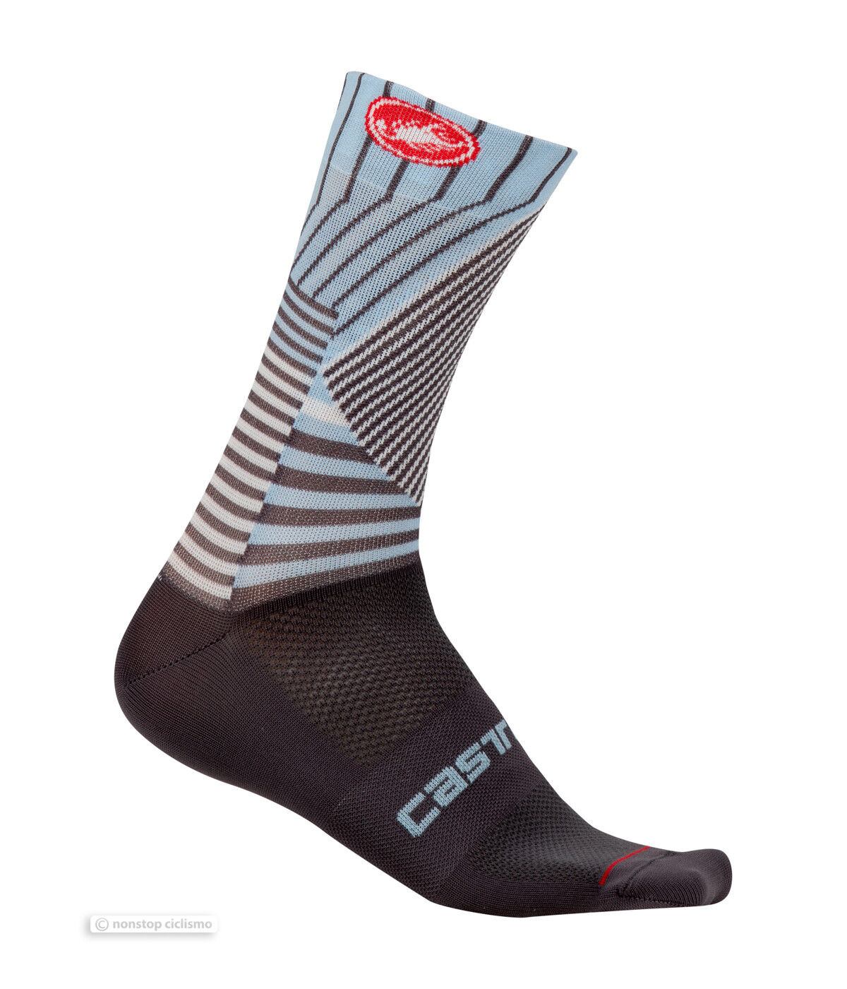 PRO MESH 15 Cycling Socks : DARK GREY/DUSK BLUE - One Pair