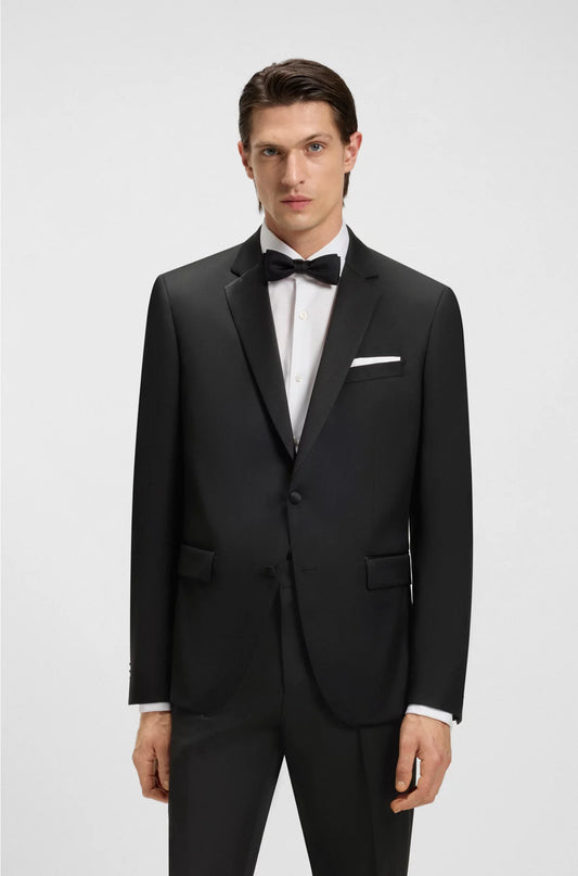 SLIM-FIT TUXEDO JACKET IN VIRGIN-WOOL SERGE
