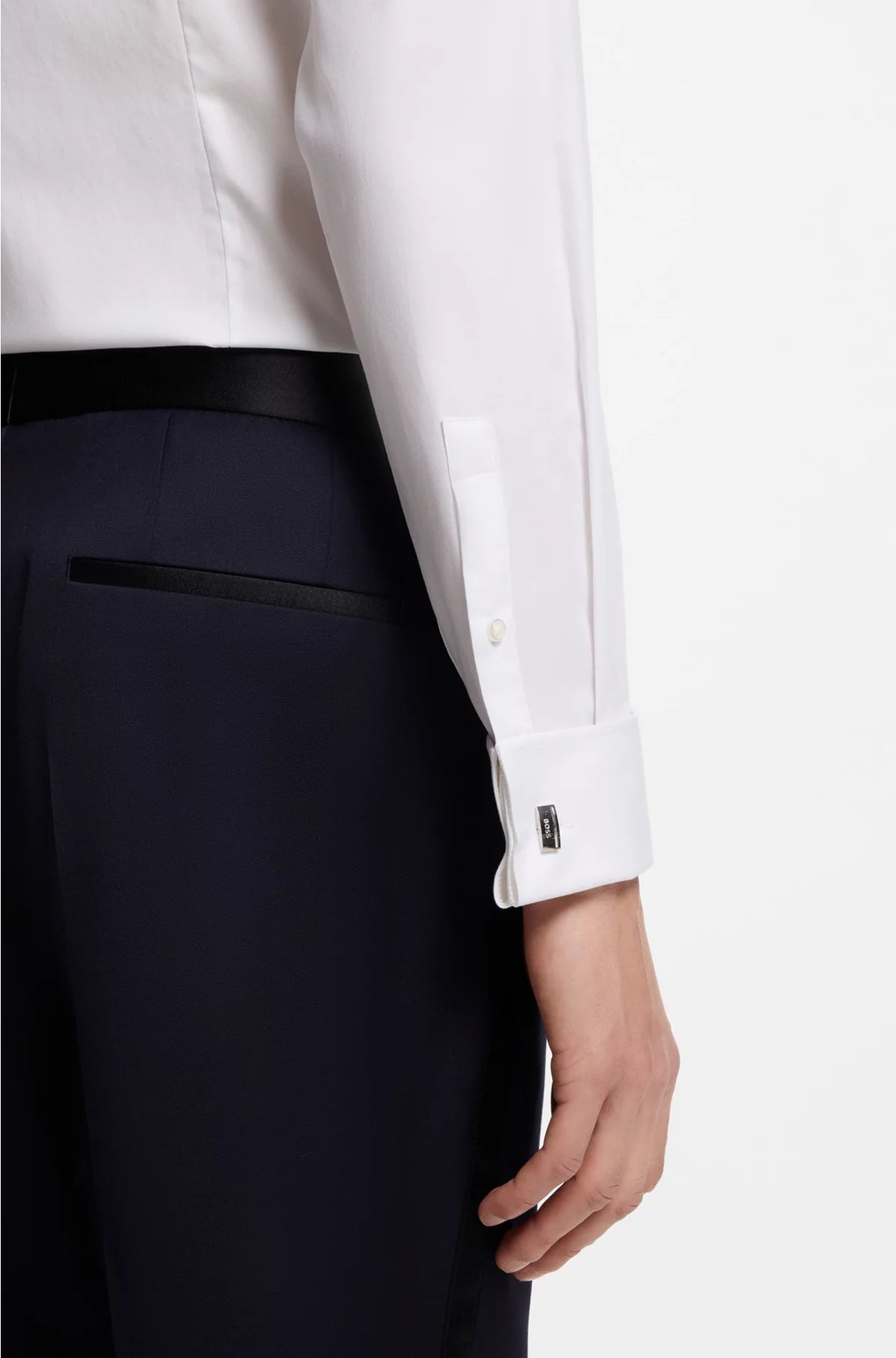SLIM-FIT SHIRT IN STRETCH-COTTON TWILL